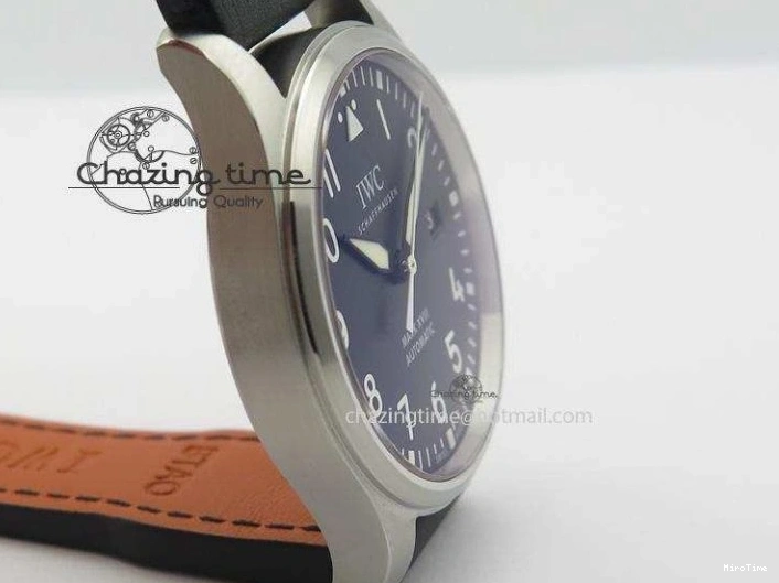 MIROTIME 0501 Mark XVIII IW327001 SS Mk Maker Best Edition Black Dial On Black Leather Strap A SunProtective 7299